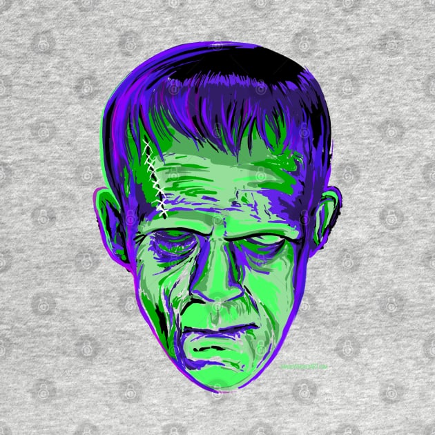 Psychedelic Frankenstein by Magic Whiskey ART